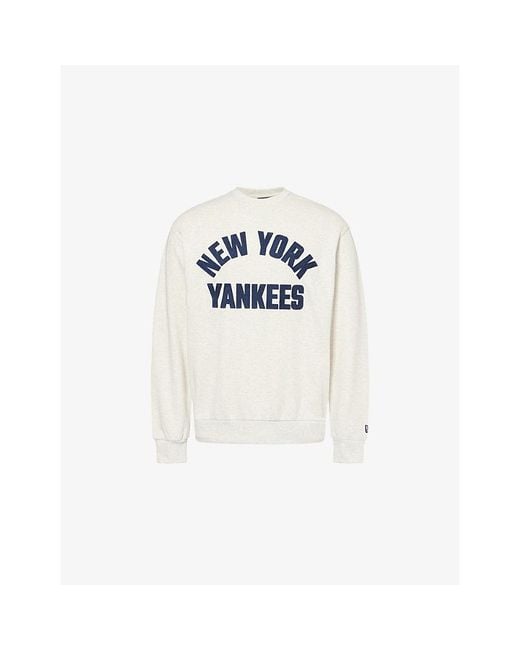 KTZ White New York Yankees Mlb Embroidered Cotton Sweatshirt for men
