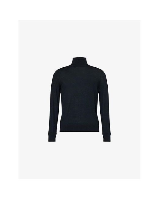 Tom Ford Blue Turtleneck Regular-Fit Wool Jumper for men