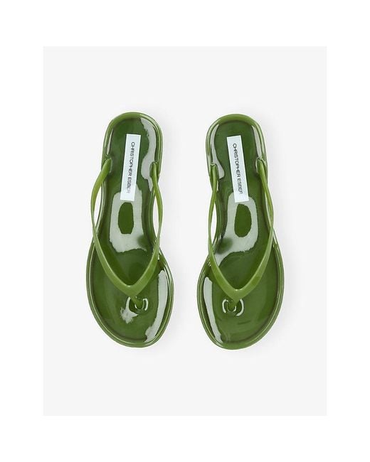 Christopher Esber Green Jo Pvc Flip Flops