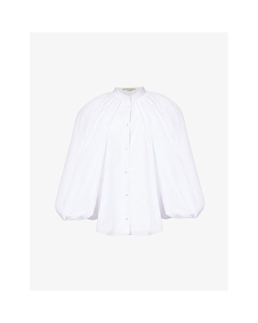 Stella McCartney White Balloon Puff-sleeve Cotton Shirt