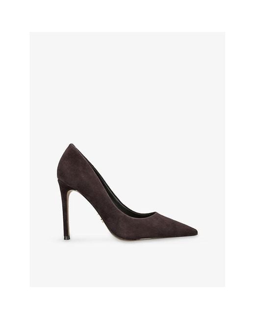 Steve Madden Brown Thrive Heeled Suede Courts