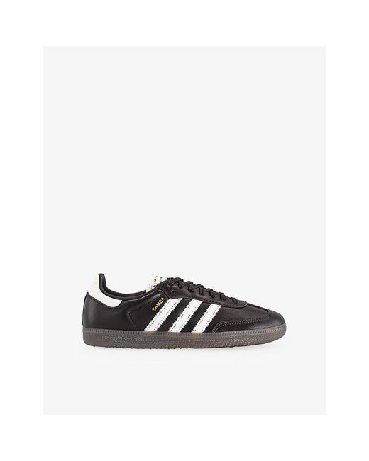 Adidas Black Samba Og Leather Trainers