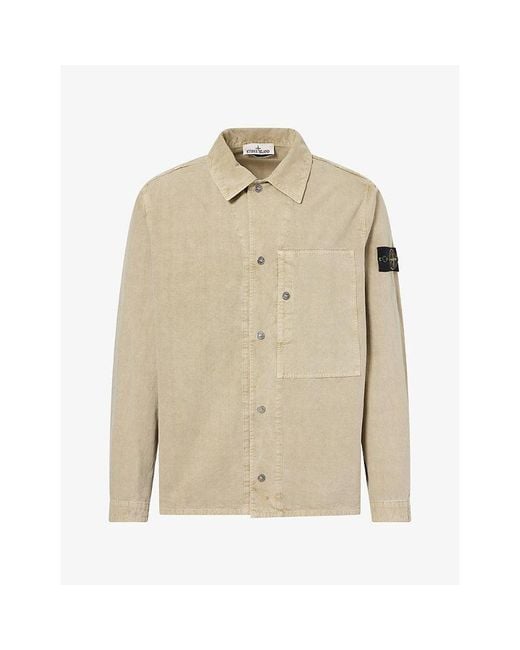 Stone Island Natural Mineral-Dyed Cotton-Blend Overshirt for men