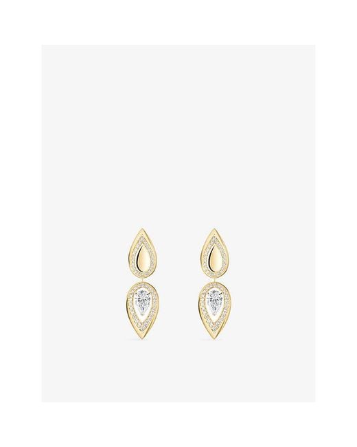 Messika Metallic Fiery And 0.25Ct Diamond Drop Earrings