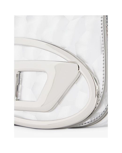 DIESEL White 1dr Holographic Faux-leather Shoulder Bag
