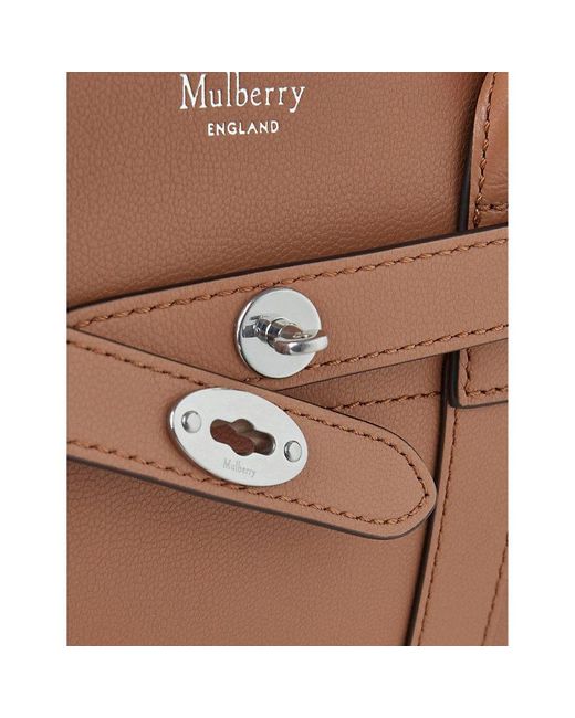 Mulberry Brown Zipped Bayswater Mini Leather Cross-body Bag