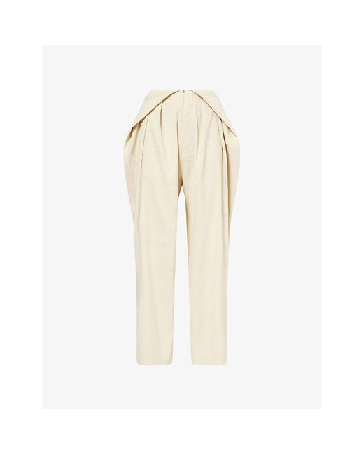 Uma Wang Natural Pride Wide-Leg Linen-Blend Trousers