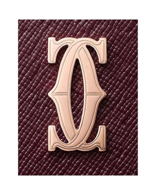 Cartier Purple C De Simple Leather Card Holder