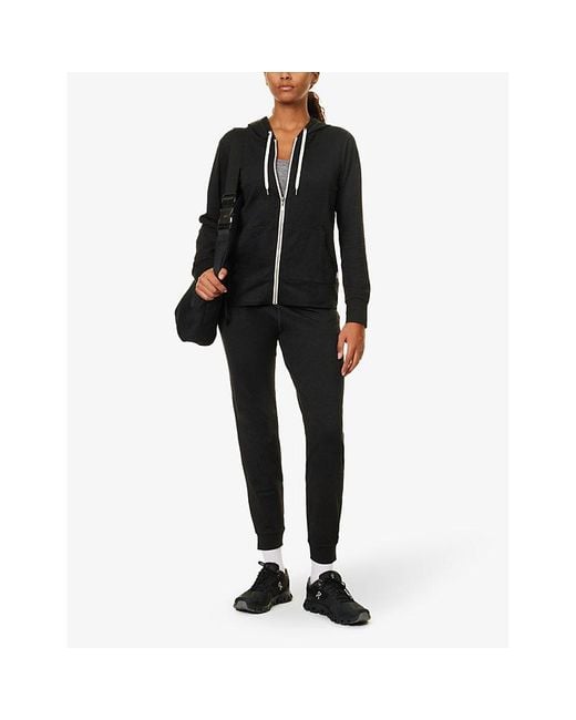 vuori Black Halo Zip-Up Stretch Polyester Hoody