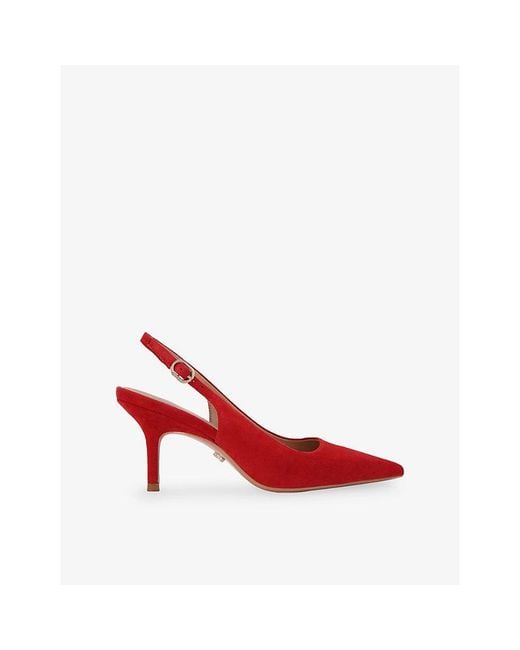 Carvela Kurt Geiger Red Spirited Suede Slingbacks