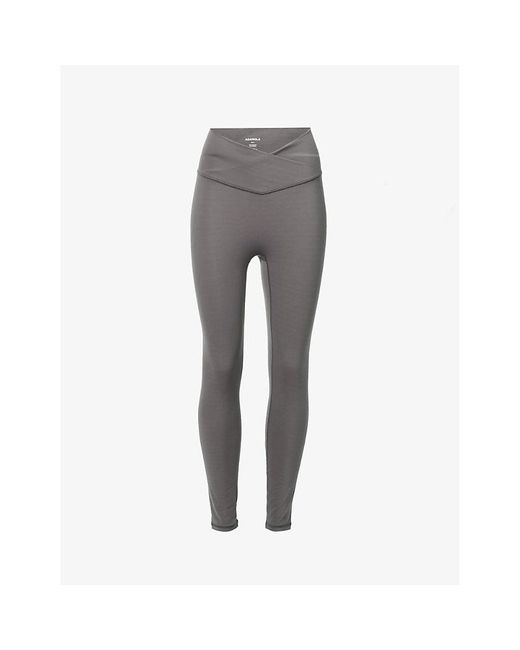 ADANOLA Gray Ultimate Wrap-Over Workout Leggings