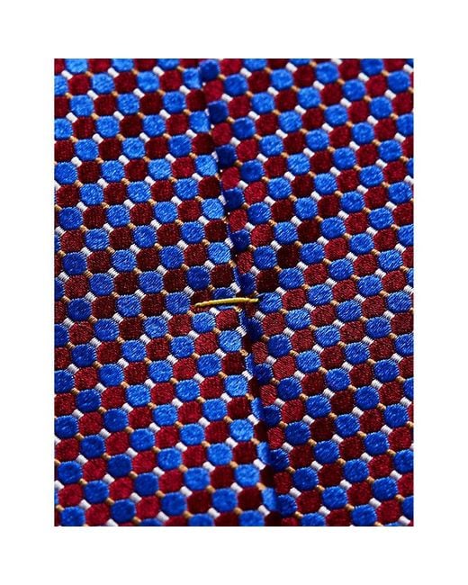 Eton of Sweden Purple Geometric-Pattern Silk Tie for men