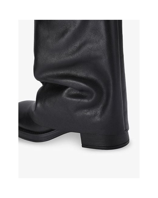 Steve Madden Black Benton Leather Boots