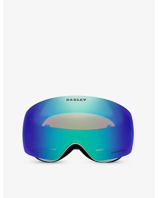 Oakley Blue Oo7064 Flight Deck M Rectangle-frame Acetate Prizm Ski goggles