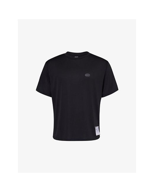 Satisfy Black Auralitetm Branded Recycled-polyester T-shirt for men