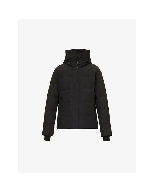 Canada Goose Black Macmillan Funnel-Neck Twill-Down Parka Jacket for men