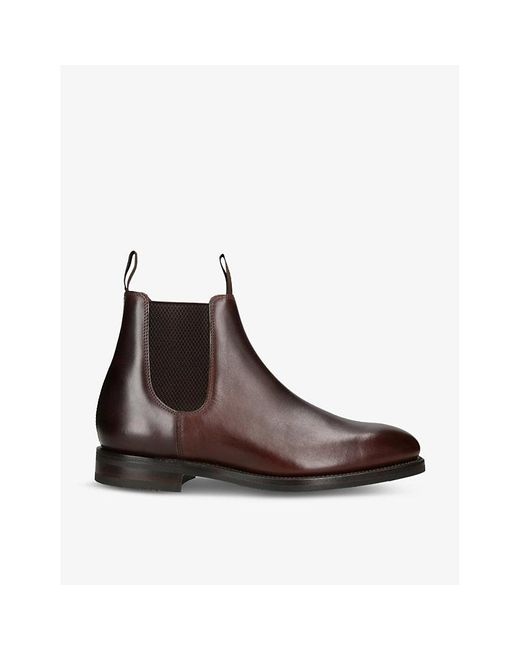 Loake Brown Emsworth Leather Chelsea Boots for men