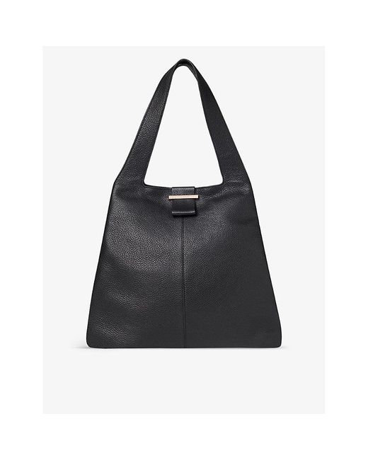 Whistles Dia Twinhandle Leather Tote Bag in Black Lyst