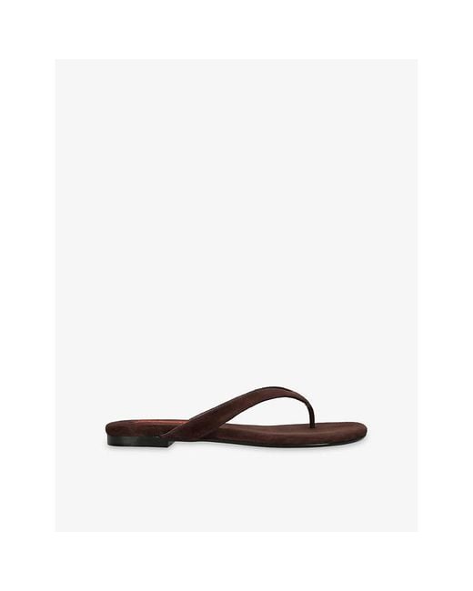 Simon Miller Brown Riviera Thong Suede Sandals