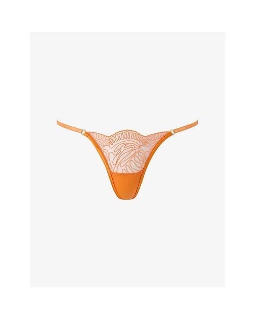 Bluebella White Leliana Sheer String Lace Thong