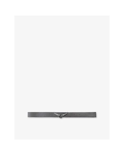 Zadig & Voltaire White Rock Reversible Leather Belt