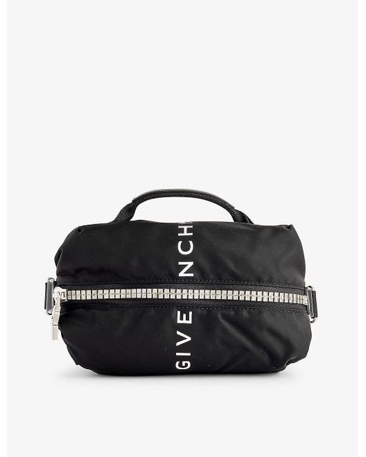 Givenchy Black G-zip Small Woven-blend Bum Bag for men