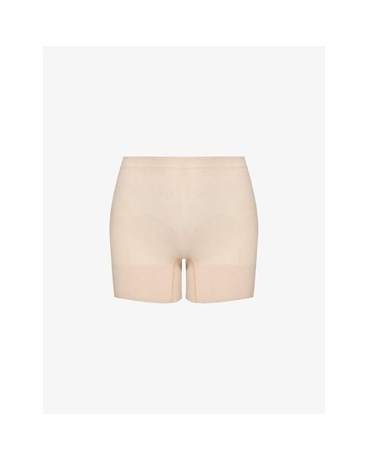 Spanx Natural Everyday Shaping High-rise Stretch-woven Shorts Xx
