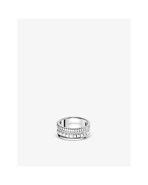 Boucheron White Quatre Radiant Edition- And 0.24Ct Diamond Ring