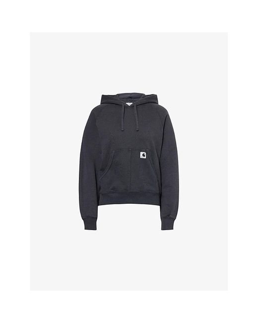 Carhartt Blue Hudson Logo-Patch Cotton Hoody