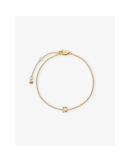Monica Vinader Metallic Initial R 18Ct Vermeil Bracelet