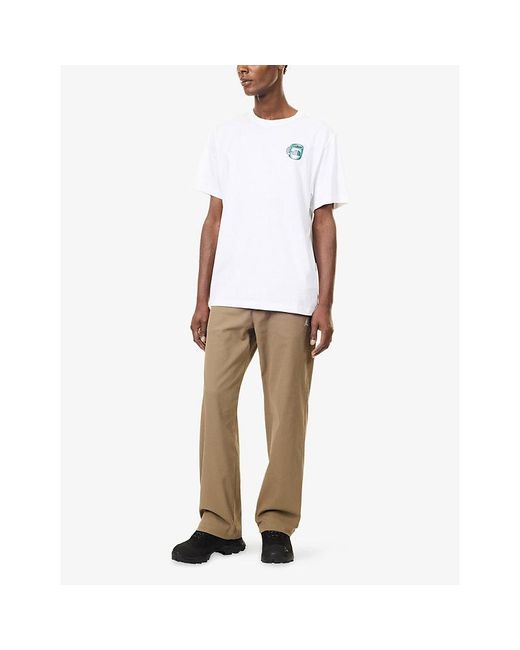 The North Face White Basecamp Barista Graphic-Print Cotton T-Shirt for men