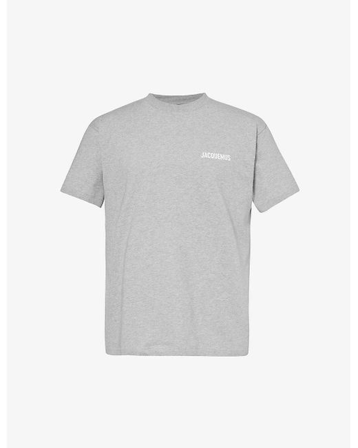 Jacquemus Gray Le T-shirtogo-print Organic Cotton-jersey T-shirt X for men
