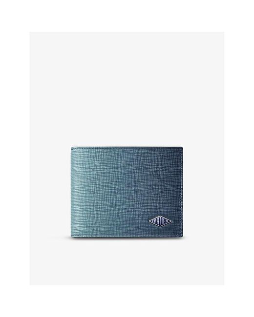 Cartier Blue Losange Logo-plaque Leather Wallet