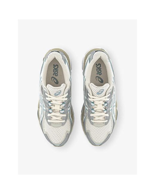 Asics White Gel-Nyc 2055 Mesh And Faux-Leather Low-Top Trainers for men