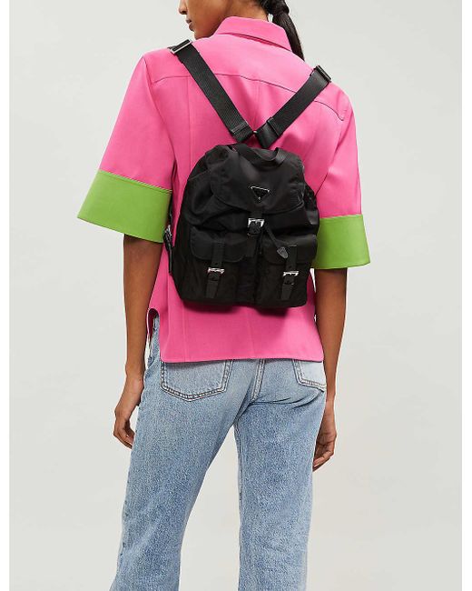 prada large nylon backpack