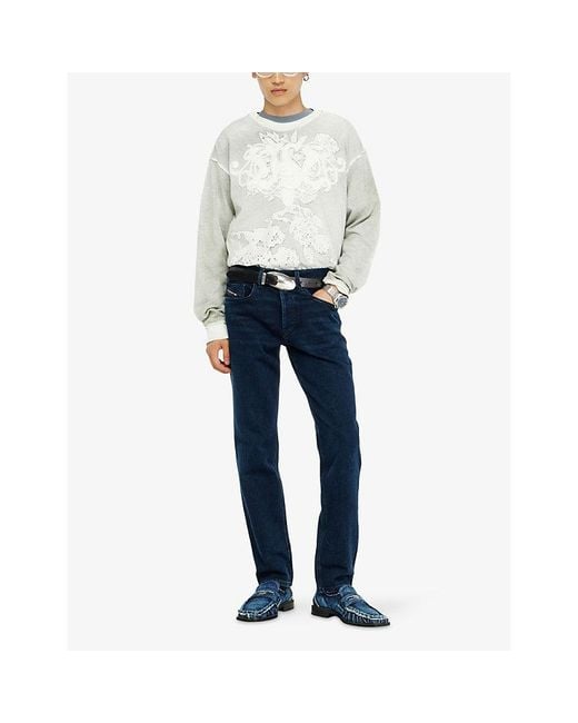 DIESEL Blue 2023 D-Finitive Regular-Fit Denim Jeans for men