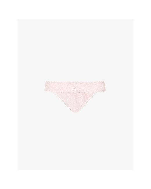 Hanky Panky Pink Signature Original-Rise Stretch-Jersey Thong