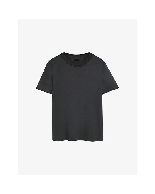 Joseph Black Rubin Short-Sleeved Silk T-Shirt