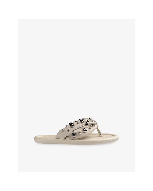 Havaianas Natural Havanias X Isabel Marant Studded Faux-Leather Sandals