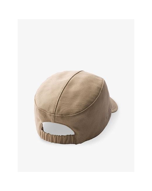 Prada Natural Drill Logo-Embroidered Cotton-Twill Cap