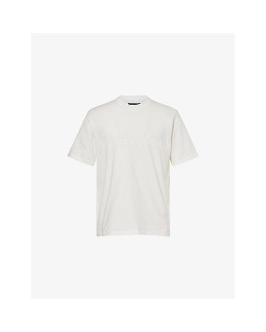 Amiri White Chateau Tonal Crewneck Cotton-Jersey T-Shirt for men