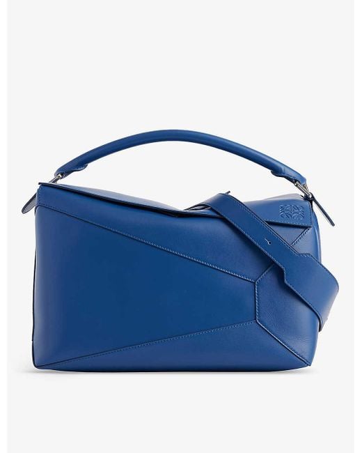 Loewe Blue Puzzle Edge Leather Cross-body Bag for men