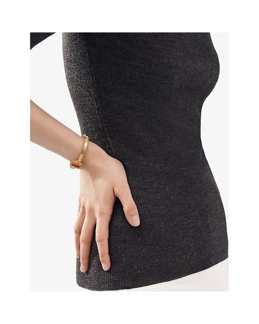 Tiffany & Co Metallic Tiffany T Square 18K Bracelet