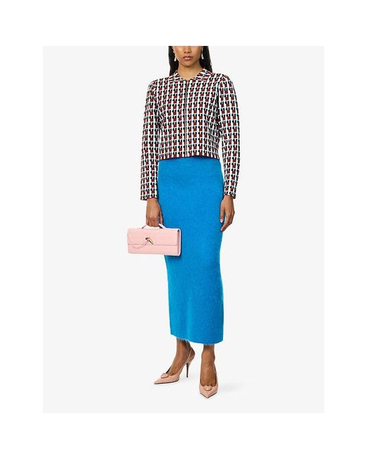 Zankov Multicolor Sauve Geometric-Pattern Jersey Jacket