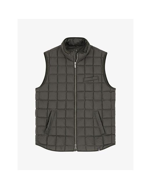 Boggi Gray Quilted Goose-Down Gilet for men