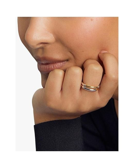 Astley Clarke Metallic Aurora U-Hoop 18Ct Vermeil Ring