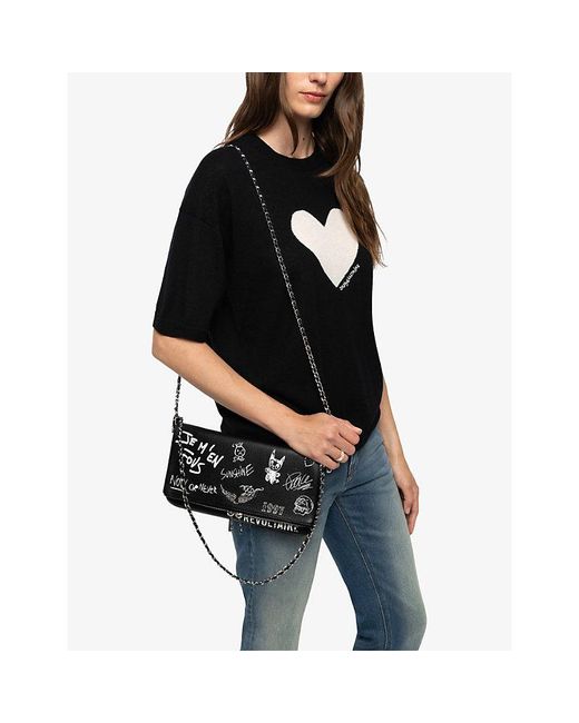 Zadig & Voltaire Black Rocky Arty Tag Leather Bag