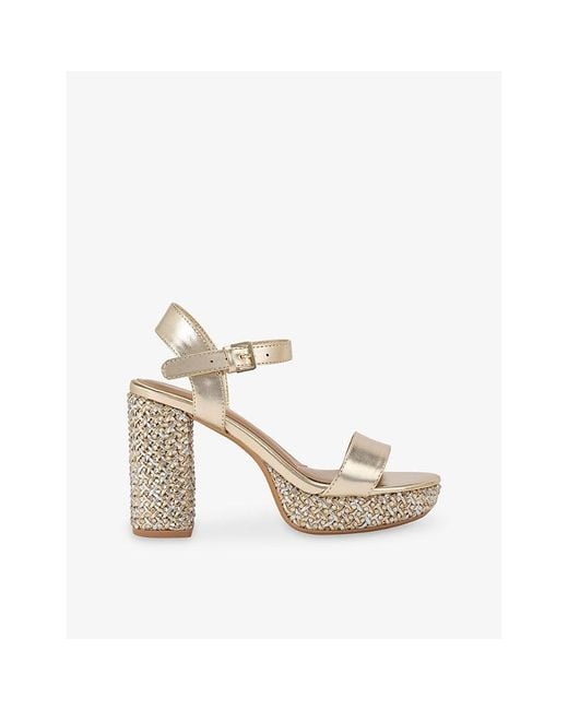 KG by Kurt Geiger Metallic Fairy Heeled Faux-Leather Sandals