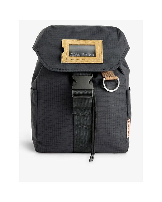 Acne Gray D-ring Shell Backpack