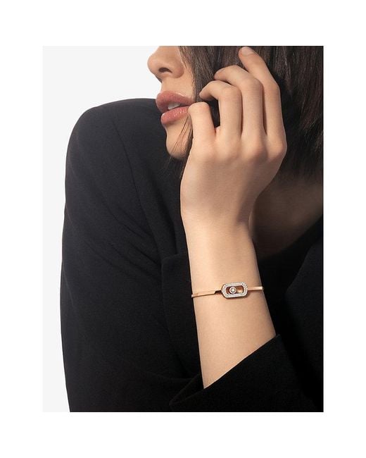 Messika White So Move Pavé 18Ct And 0.67Ct Diamond Bangle